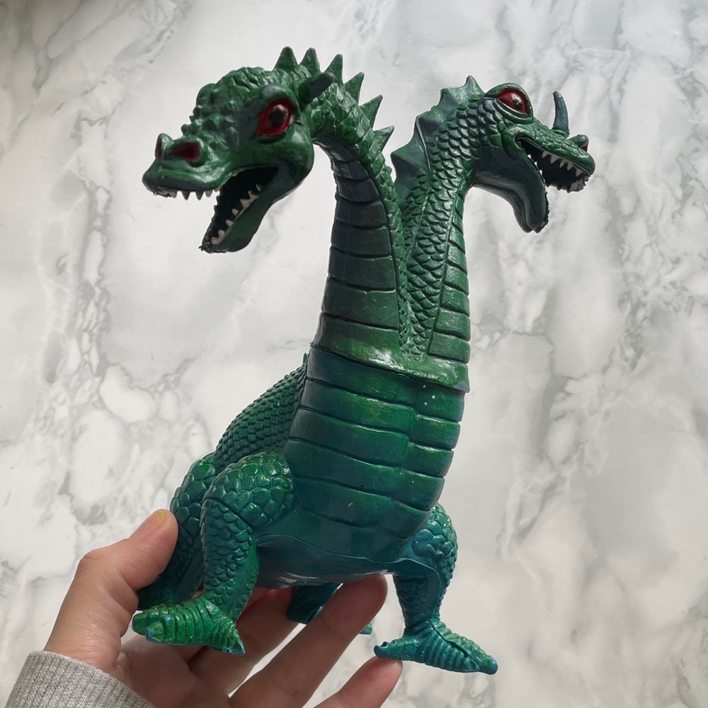 Vintage Toy Imperial Two Headed Dragon Figure Fantasy Hong Kong - 1983